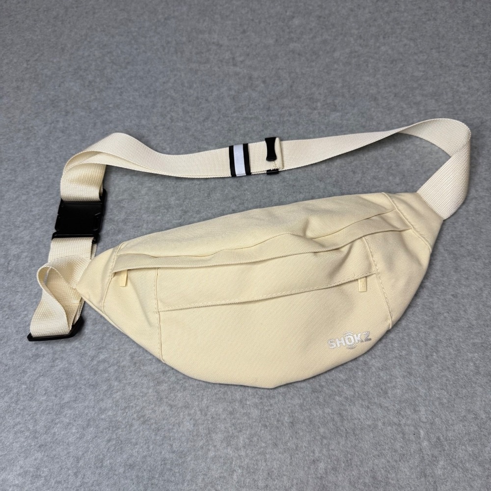 Shokz Fanny Pack Waist Belt Bag Slim Running Beige + Key Hook